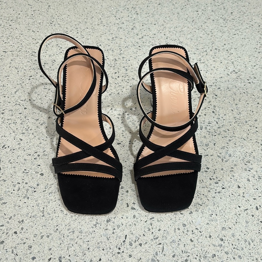 J Crew Lucite Heel Strappy Sandal, NIB